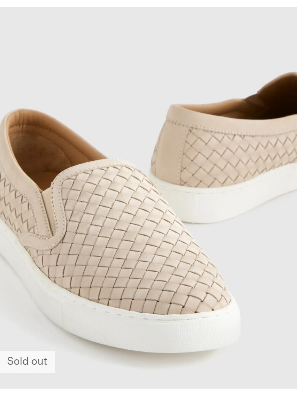 Quince Handwoven Leather Slip-on Sneaker - Almond - Picture 3 of 13